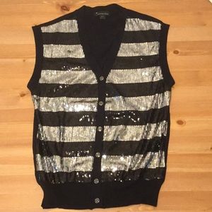 Forever 21 Sequin Knit Vest Size Small